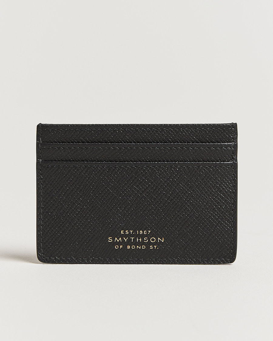 Herre | Punge | Smythson | Panama Flat Cardholder Black