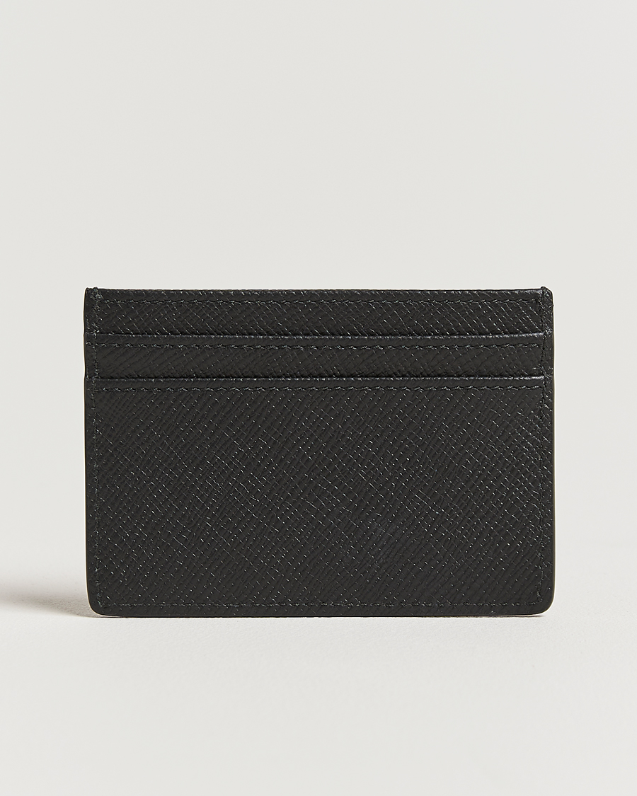 Herre | Punge | Smythson | Panama Flat Cardholder Black