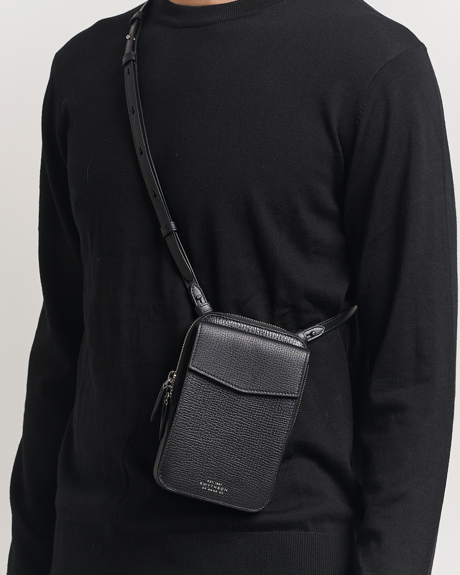 Herre | Tasker | Smythson | Ludlow Crossbody Pouch Black
