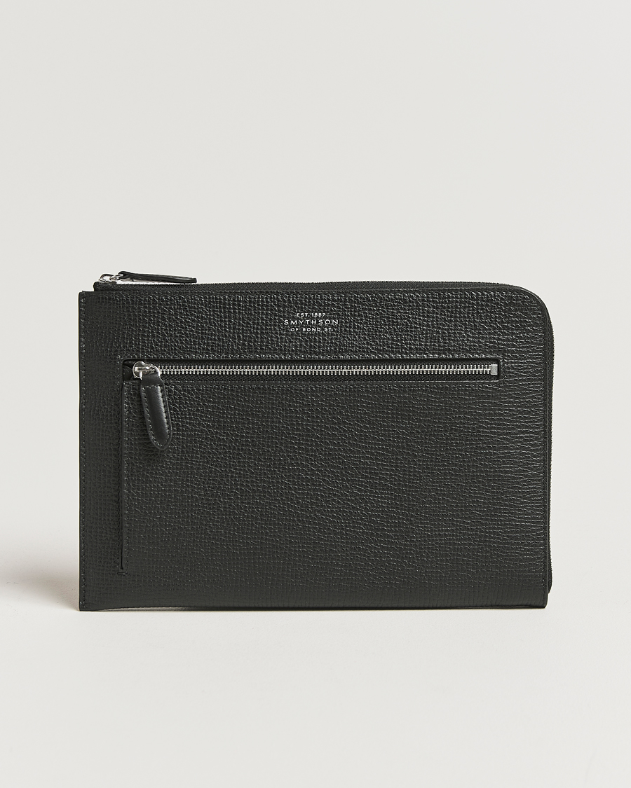Herre | Tasker | Smythson | Ludlow Flat Organiser Pouch Black