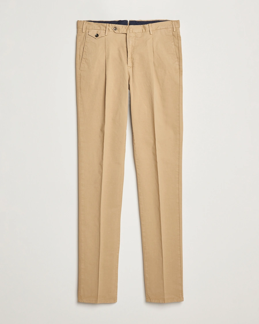 Herre | Chinos | PT01 | Gentleman Fit Cotton/Stretch Trousers Beige