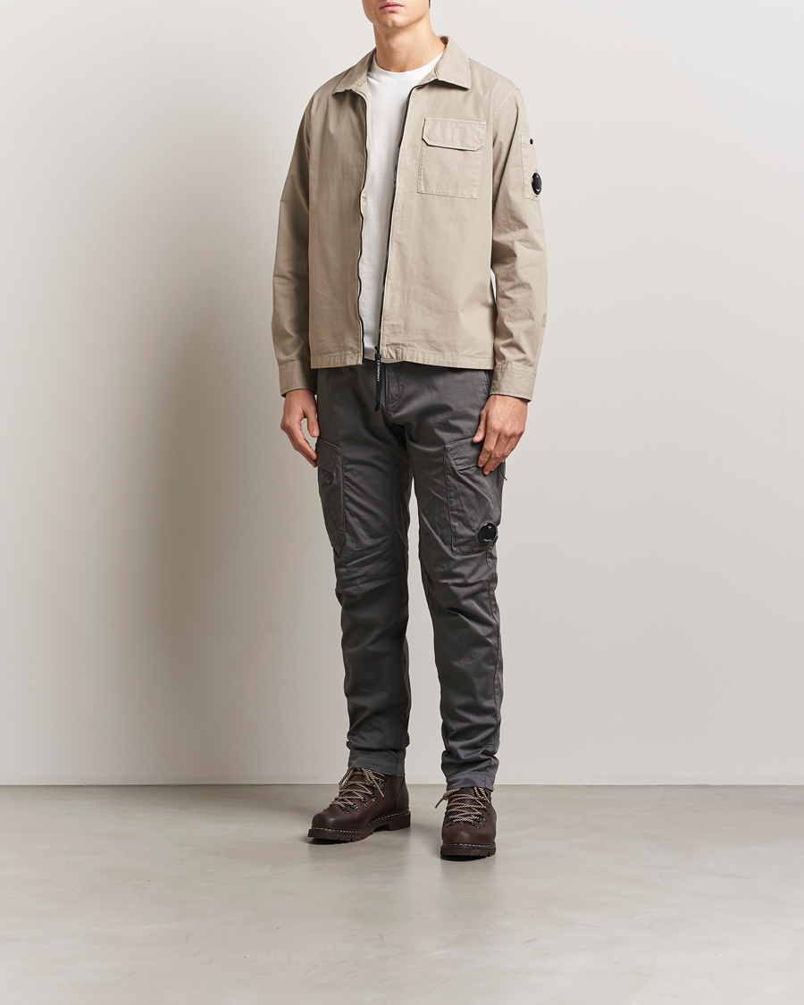 Herre | Bukser | C.P. Company | Satin Stretch Cargo Pants Grey