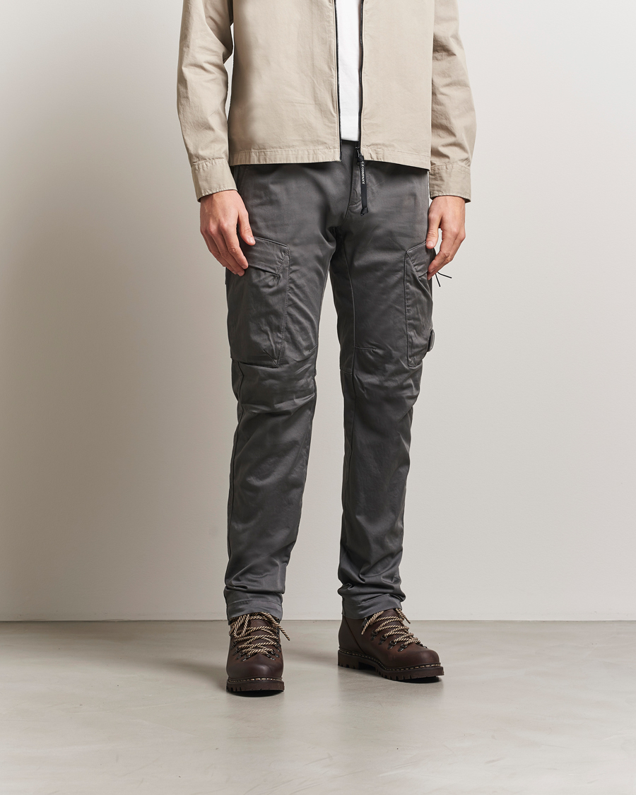 Herre | Bukser | C.P. Company | Satin Stretch Cargo Pants Grey