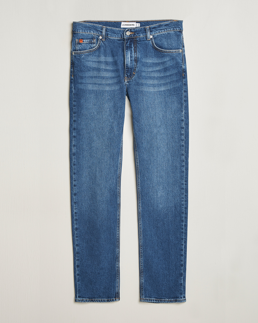 Herre | Jeans | J.Lindeberg | Jax Washed Slim Jeans Mid Blue