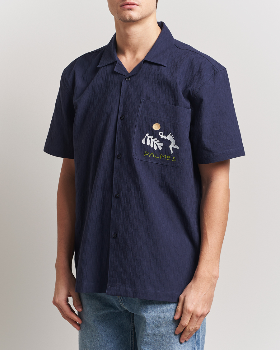 Herre | Skjorter | Palmes | Garden Short Sleeve Shirt Navy