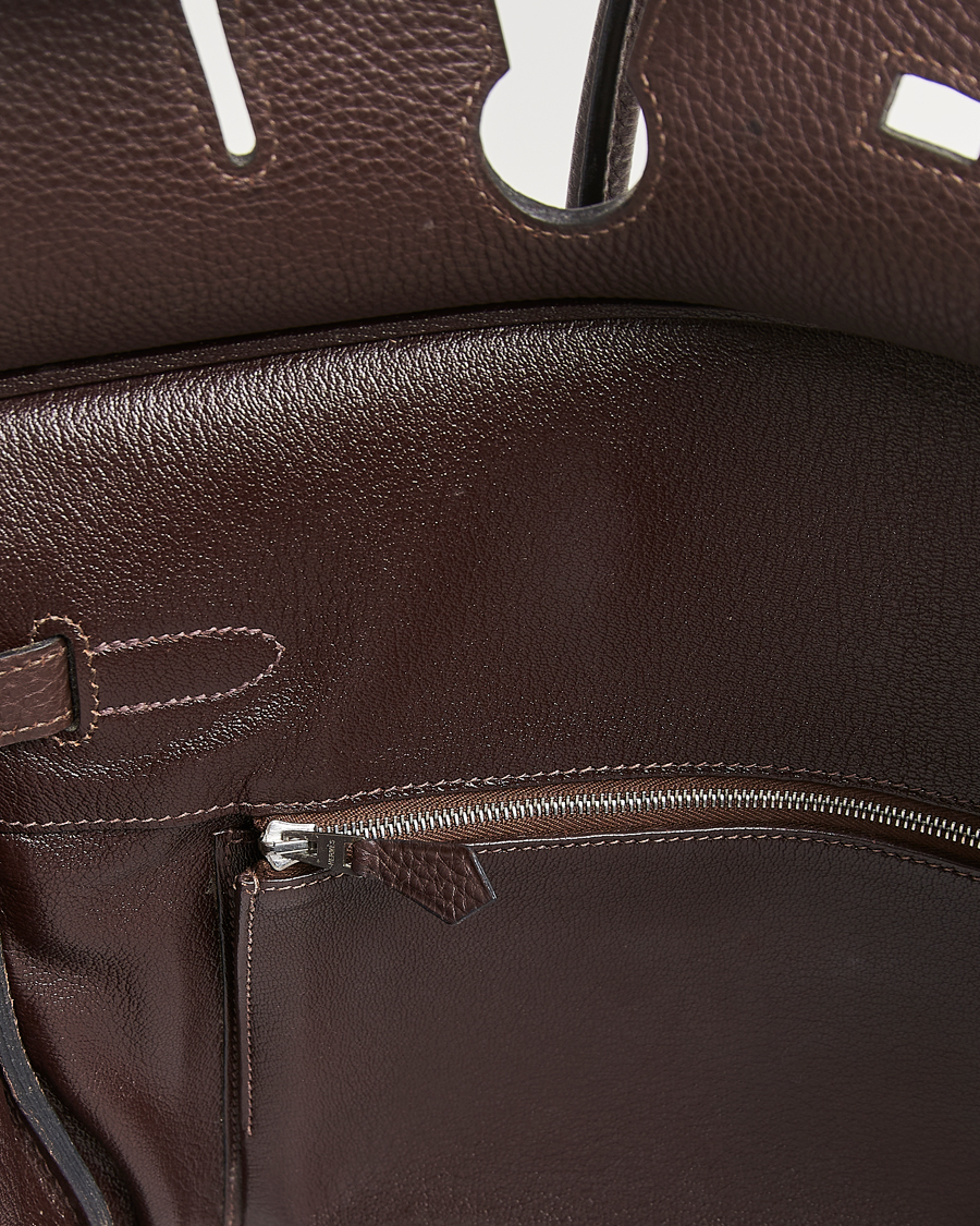 Herre | Hermès Pre-Owned Birkin 35 Taurillon Clemence Handbag Ebene | Hermès Pre-Owned | Birkin 35 Taurillon Clemence Handbag Ebene