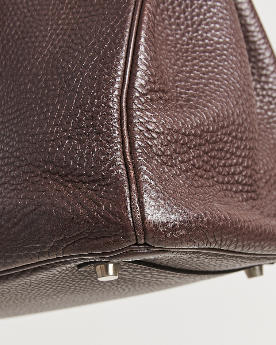 Herre | Hermès Pre-Owned Birkin 35 Taurillon Clemence Handbag Ebene | Hermès Pre-Owned | Birkin 35 Taurillon Clemence Handbag Ebene