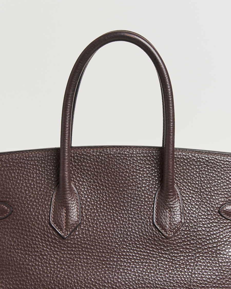 Herre | Hermès Pre-Owned Birkin 35 Taurillon Clemence Handbag Ebene | Hermès Pre-Owned | Birkin 35 Taurillon Clemence Handbag Ebene