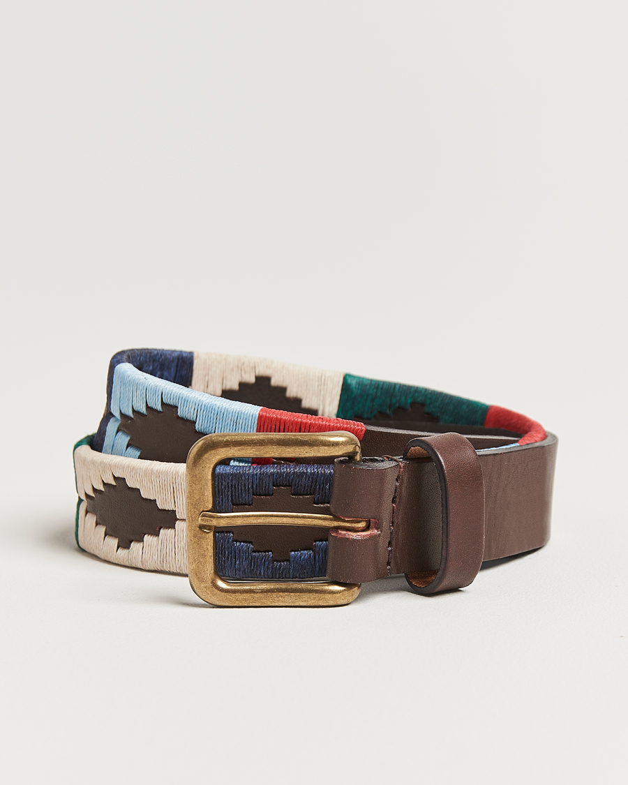 Herre | Bælter | Pampeano | Multi Hand Stitched Classic Leather Belt 3,5cm