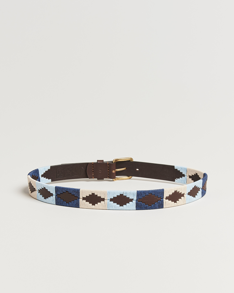 Herre | Bælter | Pampeano | Sereno Hand Stitched Classic Leather Belt 3,5cm Blue