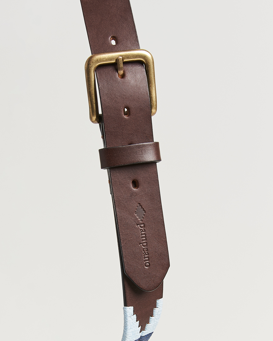 Herre | Bælter | Pampeano | Sereno Hand Stitched Classic Leather Belt 3,5cm Blue
