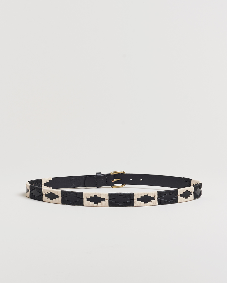 Herre | Bælter | Pampeano | Skinny Hand Stitched Leather Belt 2,5cm Black