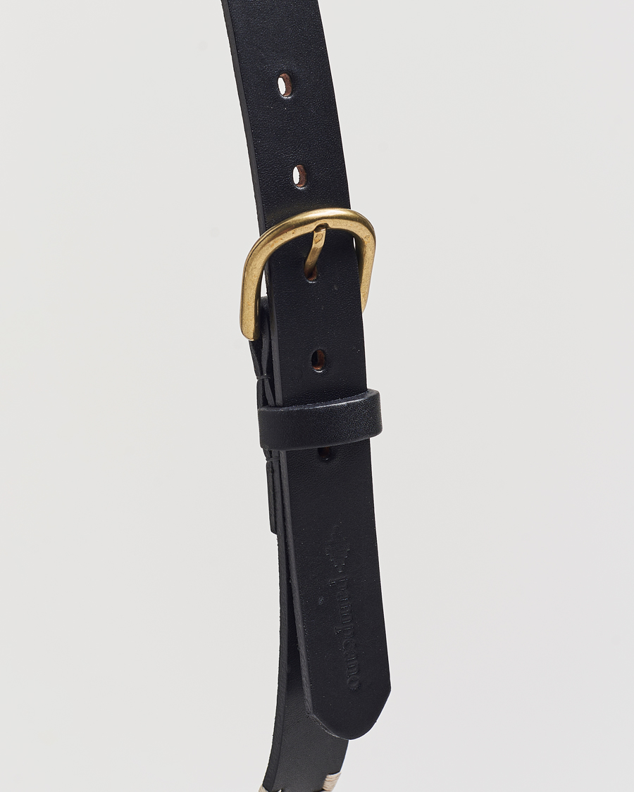 Herre | Bælter | Pampeano | Skinny Hand Stitched Leather Belt 2,5cm Black