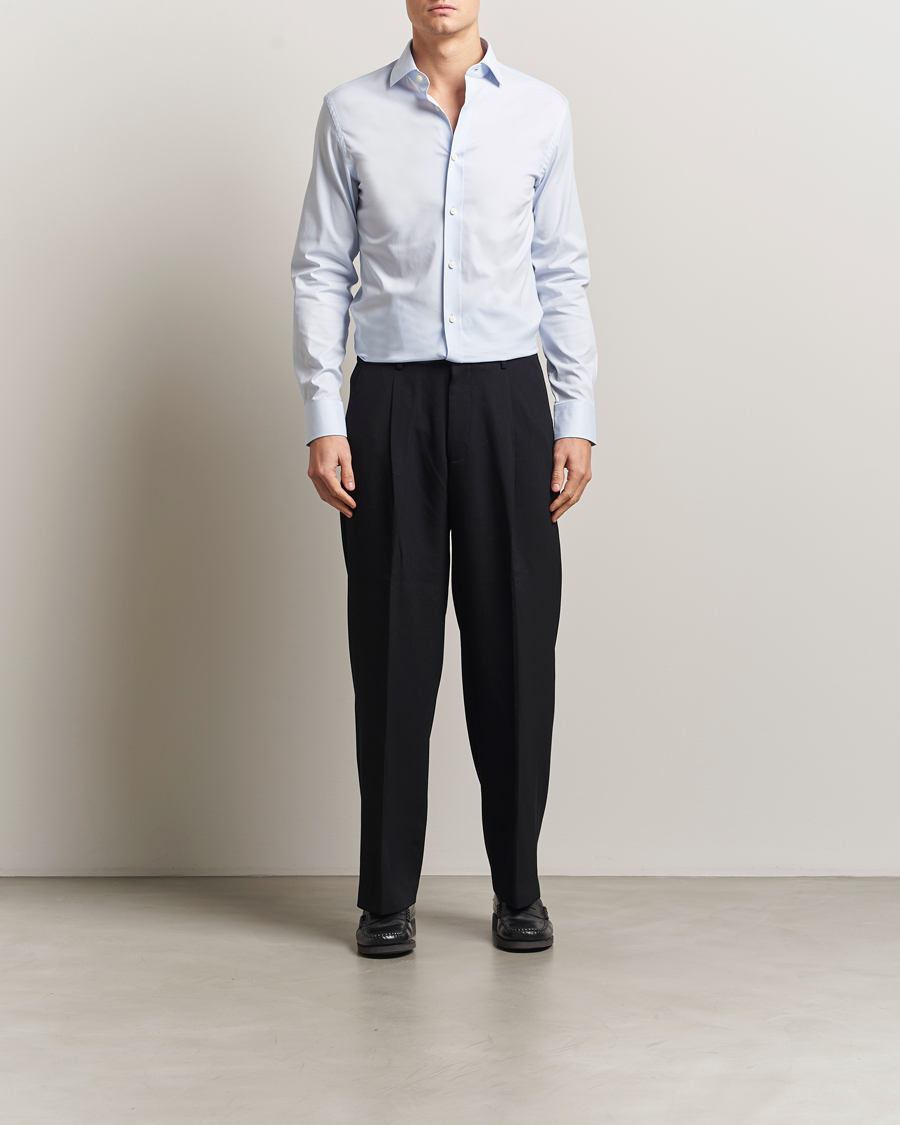 Herre | Skjorter | Tiger of Sweden | Adley Slim Fit Cut Away Shirt Light Blue
