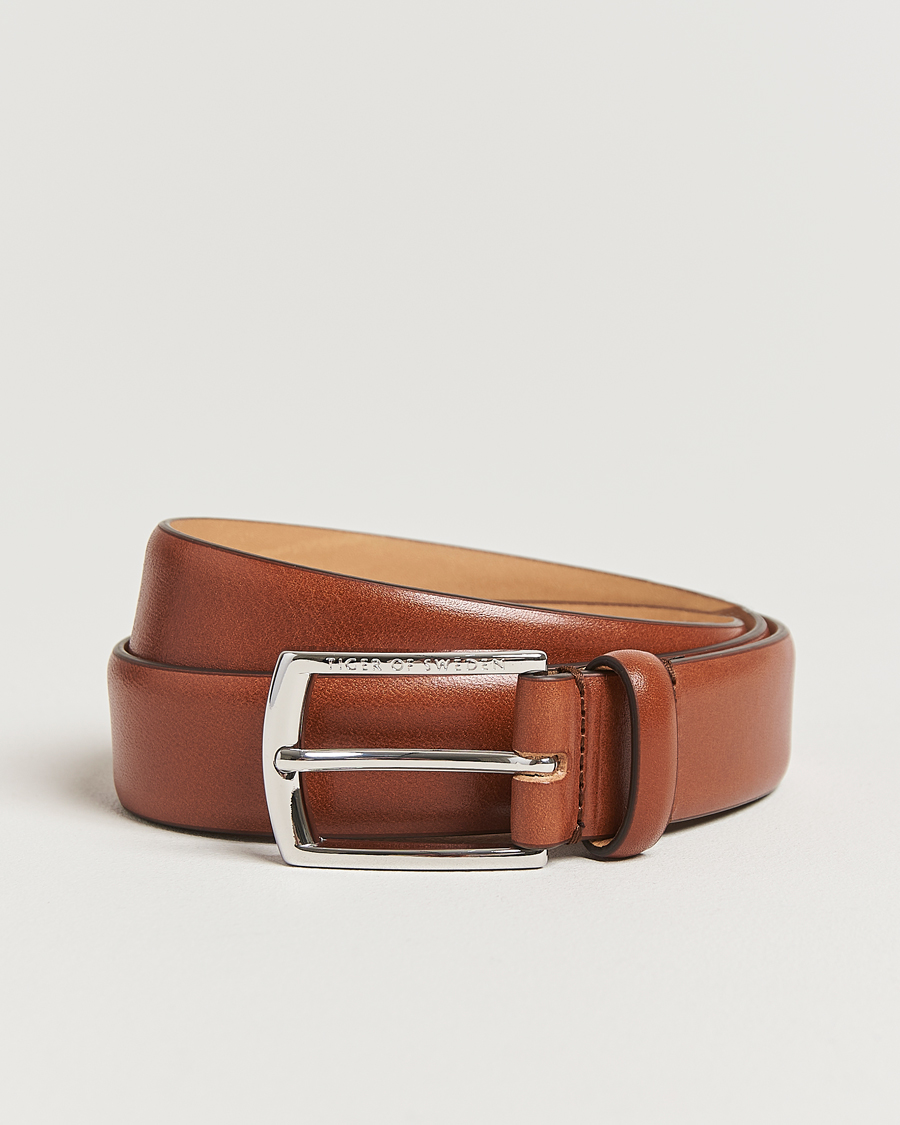 Herre | Bælter | Tiger of Sweden | Asenby Leather 3 cm Belt Cognac