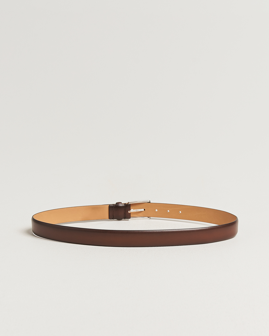 Herre | Bælter | Tiger of Sweden | Asenby Leather 3 cm Belt Dark Brown