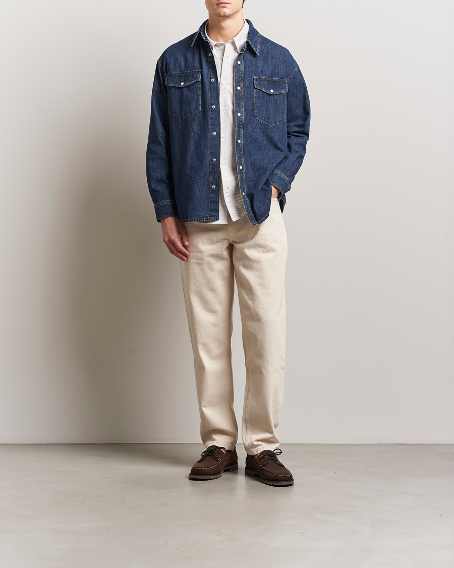 Herre | Skjorter | Jeanerica | Arno Denim Shirt Dark Blue Vintage
