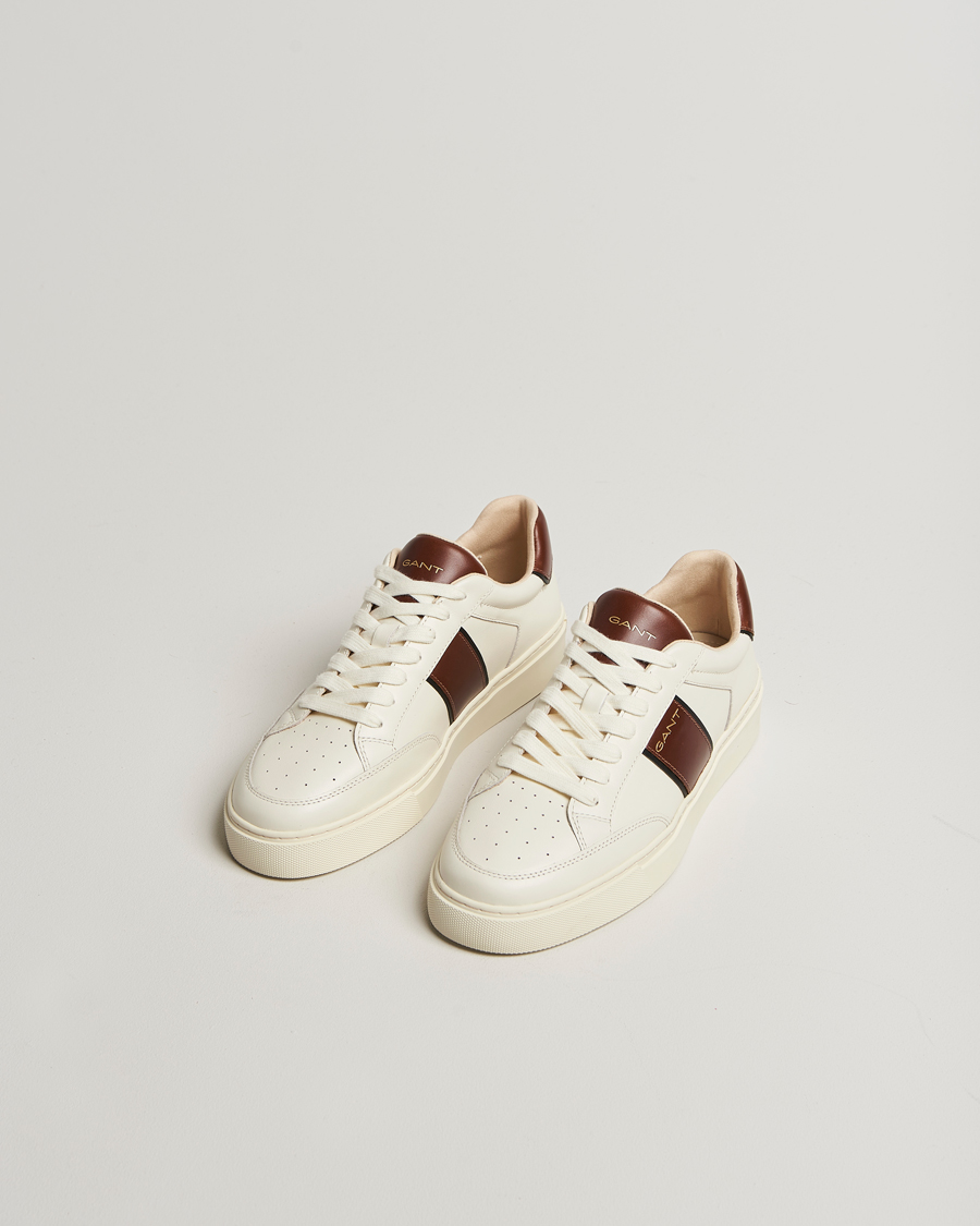 Herre | Sneakers | GANT | Mc Julien Taped Sneaker Off White/Cognac