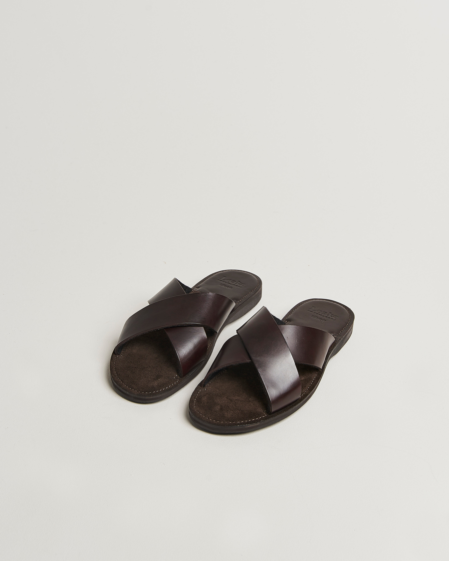 Herre | Sandaler & Hjemmesko | Loake 1880 | Gozo Leather Sandal Dark Brown