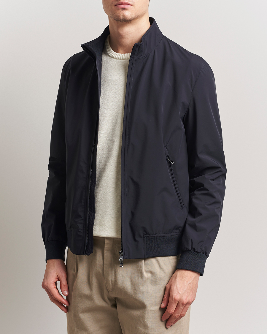 Herre | Jakker | Oscar Jacobson | Bomber Nylon Jacket Navy