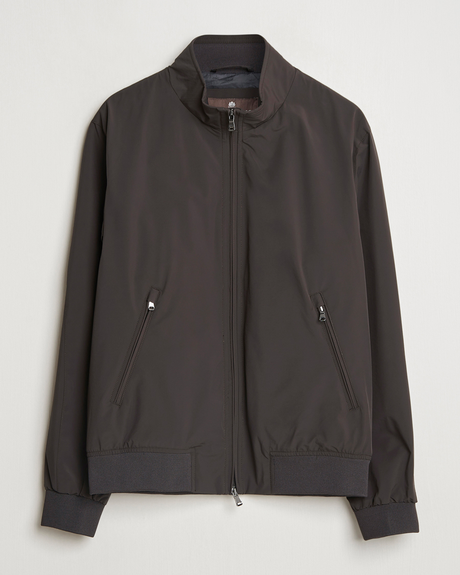 Herre | Jakker | Oscar Jacobson | Bomber Nylon Jacket Brown