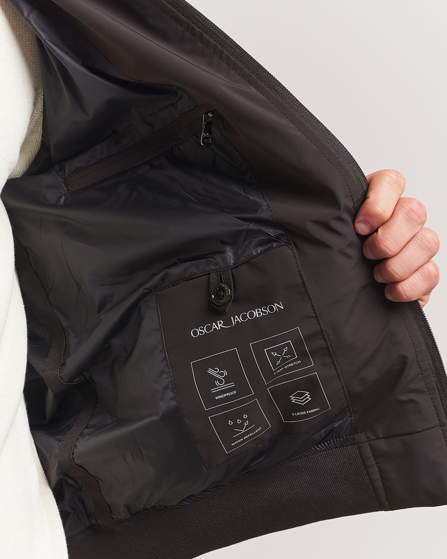 Herre | Jakker | Oscar Jacobson | Bomber Nylon Jacket Brown