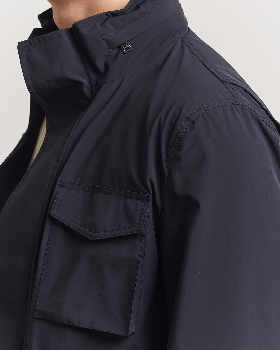 Herre | Jakker | Oscar Jacobson | M65 Nylon Field Jacket Navy