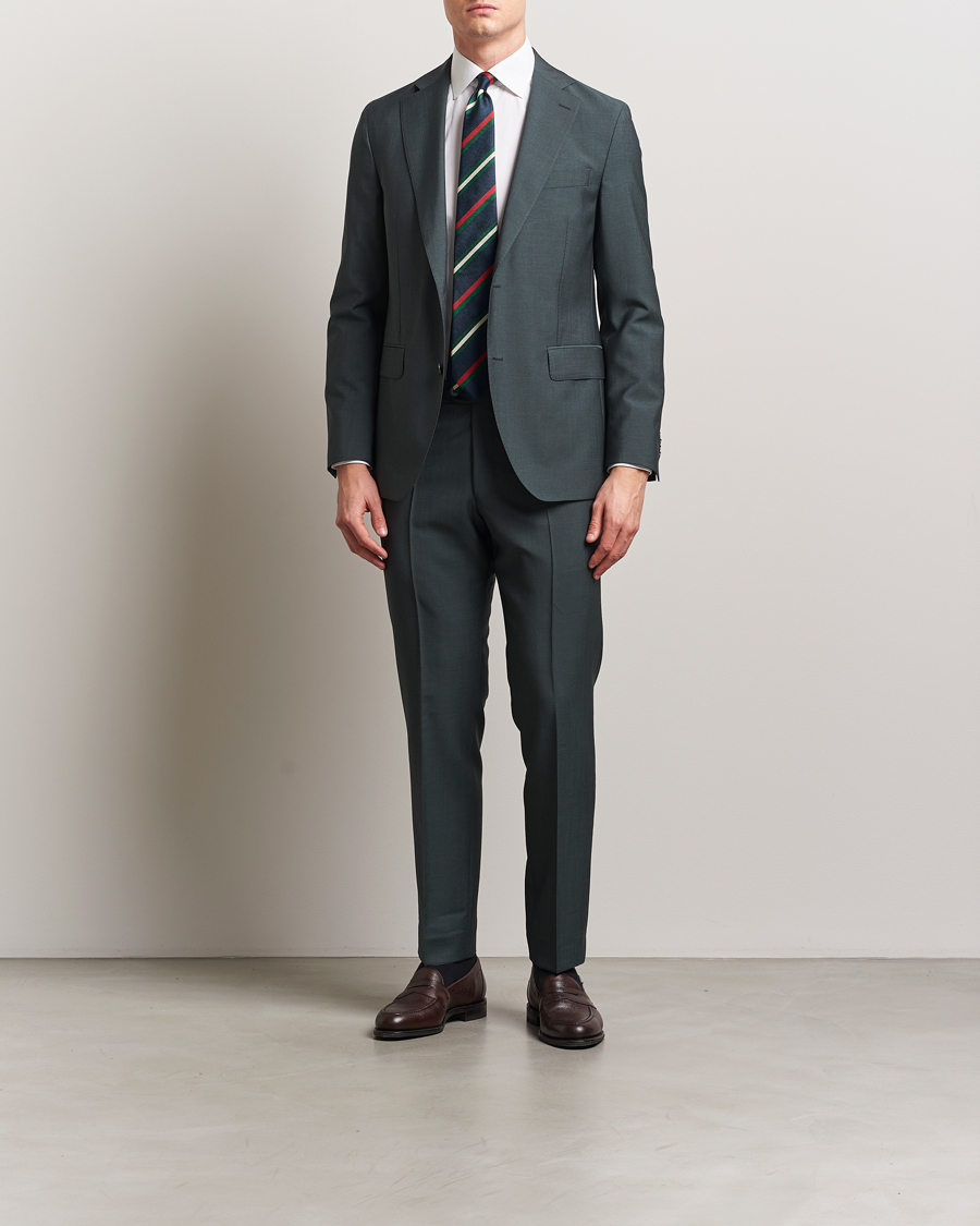 Herre | Blazere & jakker | Oscar Jacobson | Fogerty Wool/Mohair Suit Blazer Green