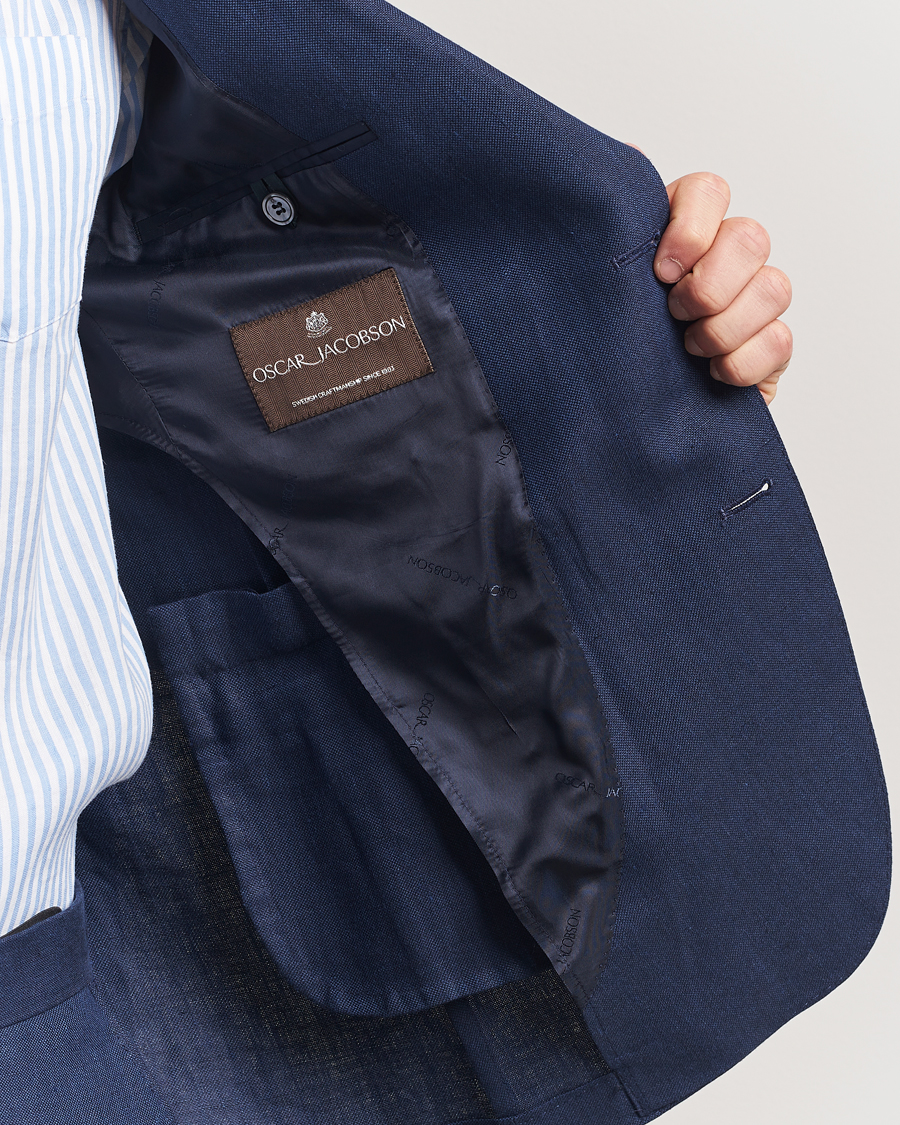 Herre | Blazere & jakker | Oscar Jacobson | Ferry Soft Linen Blazer Navy