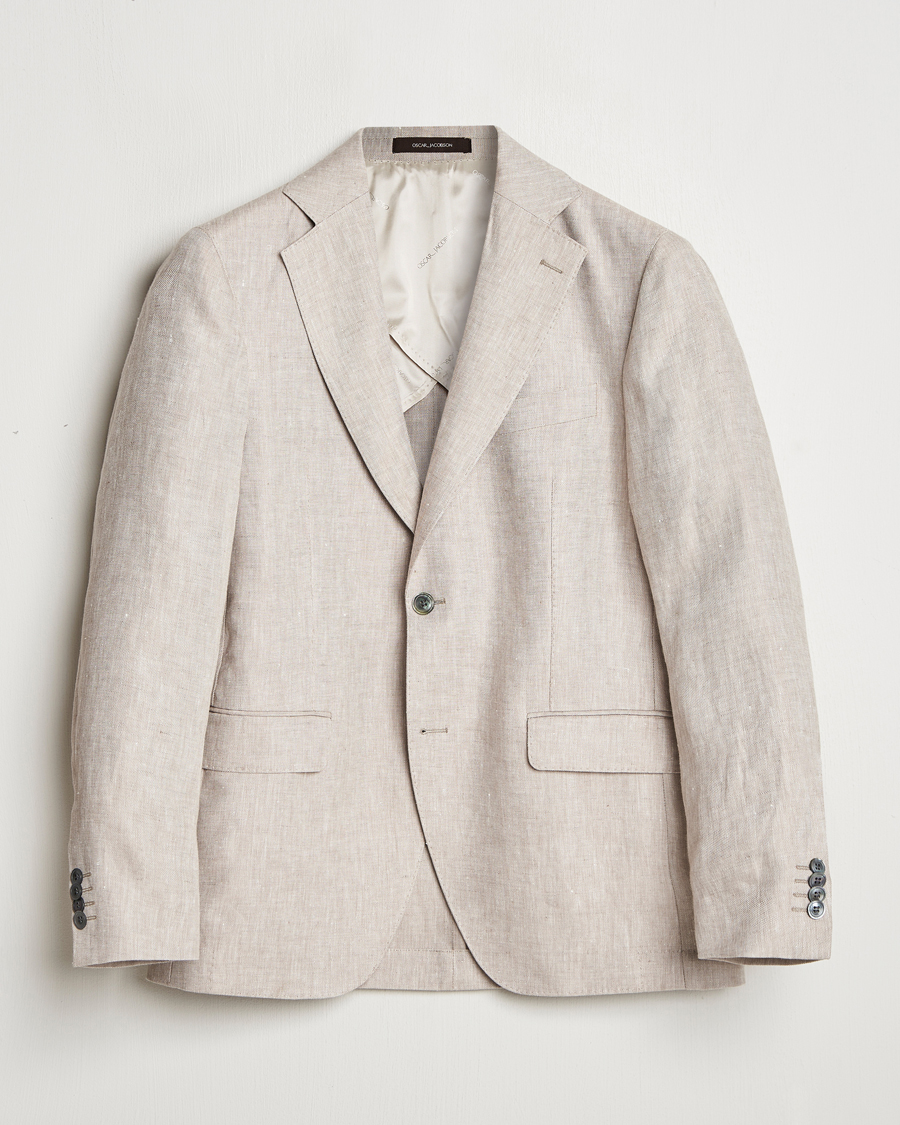 Herre | Blazere & jakker | Oscar Jacobson | Ferry Soft Linen Blazer Beige