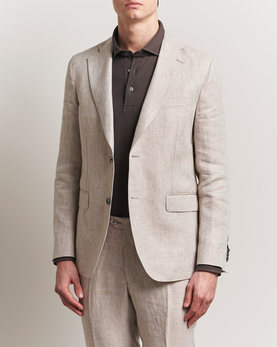 Herre | Blazere & jakker | Oscar Jacobson | Ferry Soft Linen Blazer Beige