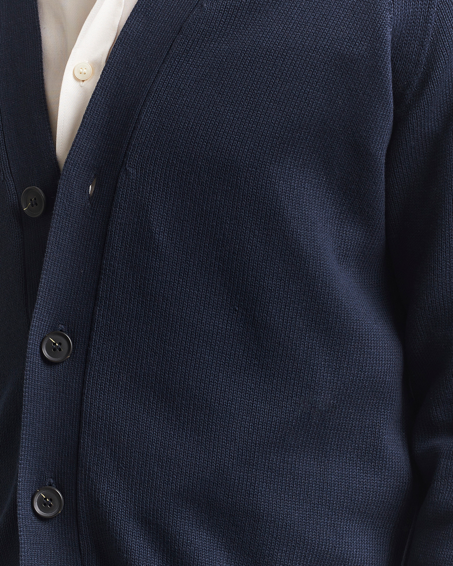 Herre | Trøjer | Oscar Jacobson | Hover Cotton Cardigan Navy