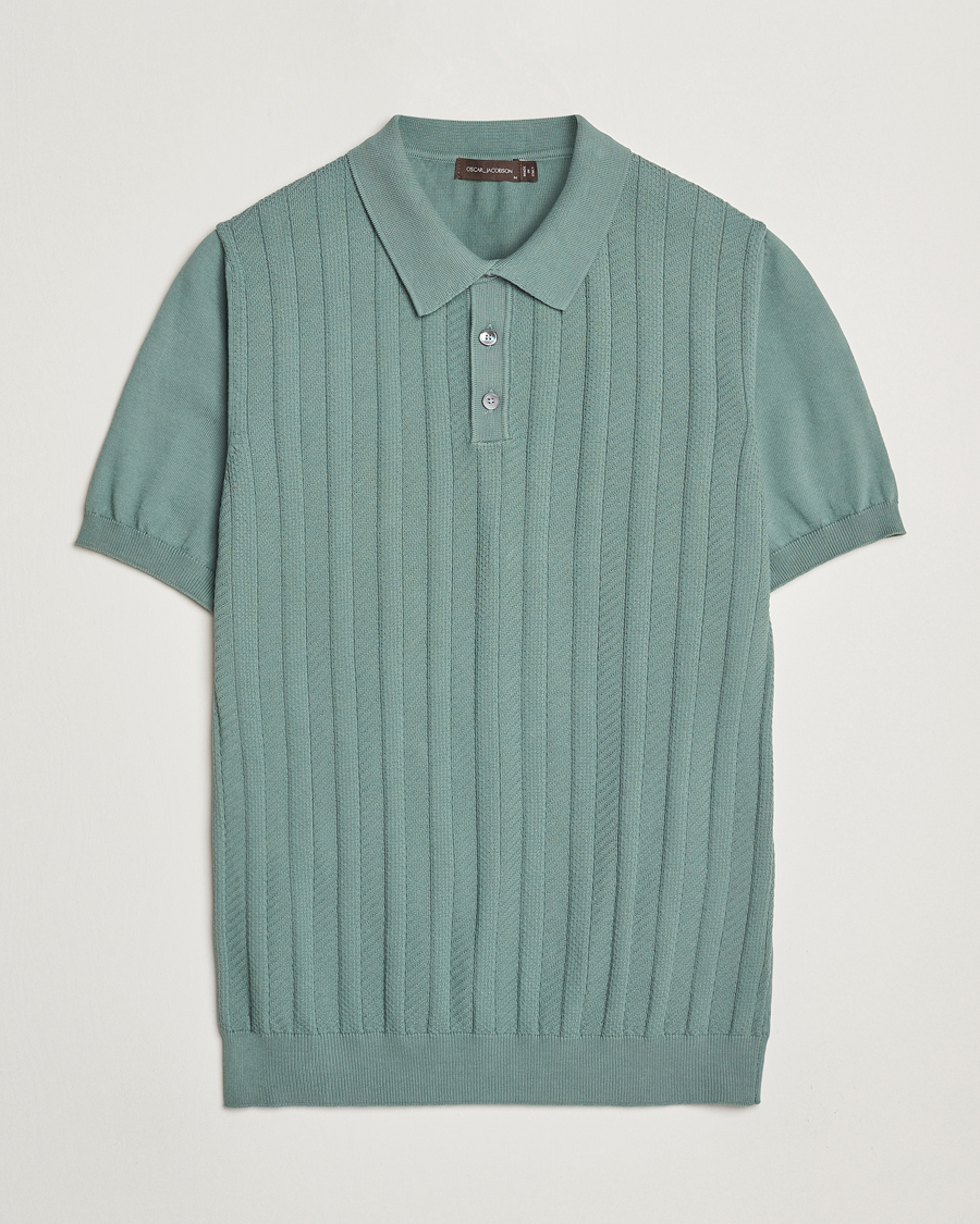 Herre | Polotrøjer | Oscar Jacobson | Barto Structured Cotton Polo Light Green