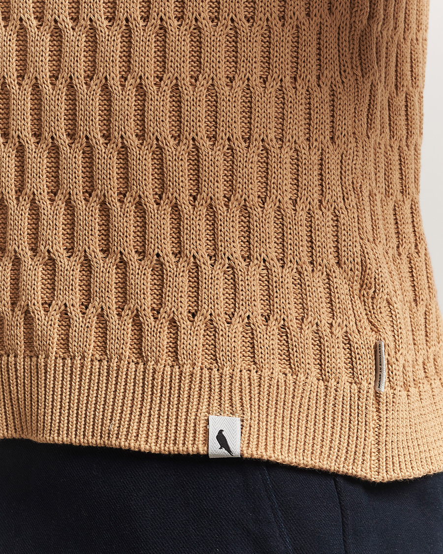 Herre | Polotrøjer | Peregrine | Cove Knitted Cotton Polo Shirt Sand