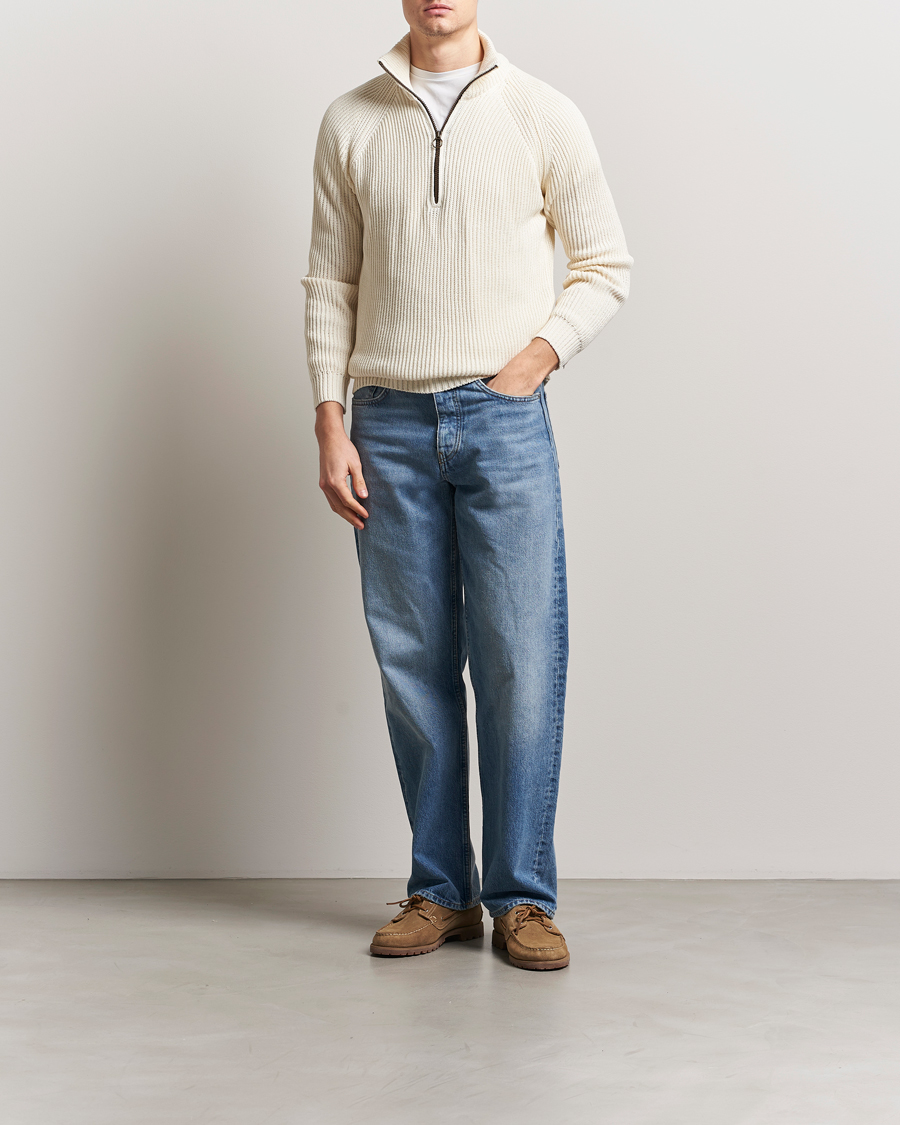 Herre | Trøjer | Peregrine | Felix Quarter Zip Jumper White