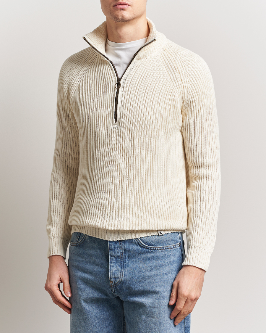 Herre | Trøjer | Peregrine | Felix Quarter Zip Jumper White