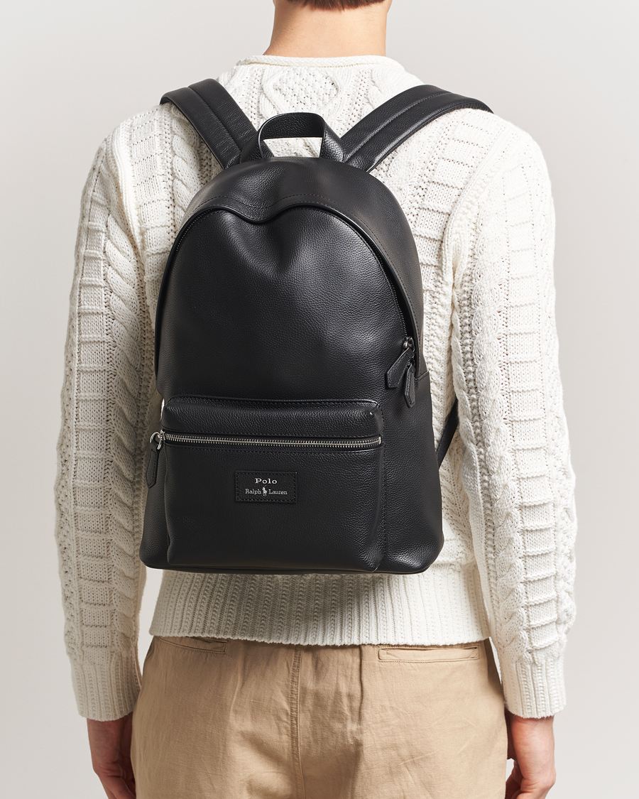 Herre | Tasker | Polo Ralph Lauren | Polo Ralph LaurenPebble Leather BackpackBlack