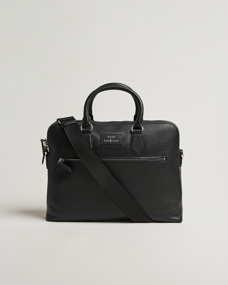 Herre | Tasker | Polo Ralph Lauren | Polo Ralph LaurenPebble Leather BriefcaseBlack