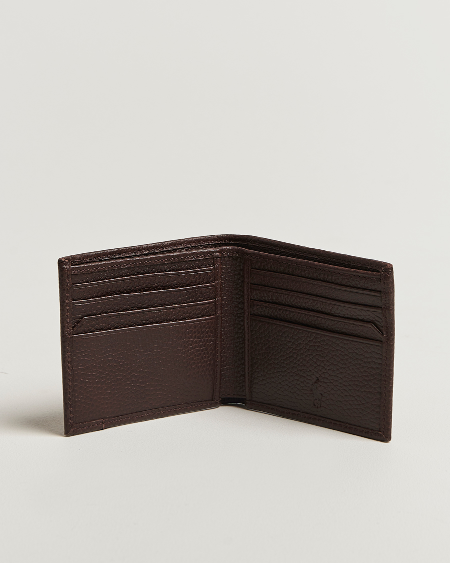 Herre | Punge | Polo Ralph Lauren | Pebble Leather Billfold Wallet Dark Brown