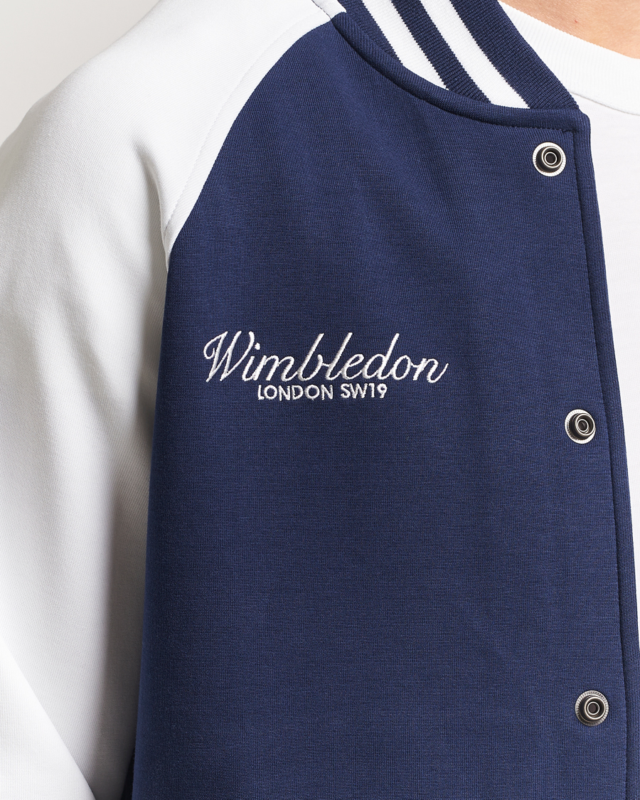 Herre | Trøjer | Polo Ralph Lauren | Wimbledon Double Knit Baseball Sweatshirt Navy/White