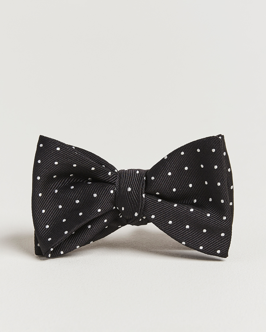 Herre | Polo Ralph Lauren Silk Self Tie Dot Bow Tie Black/White | Polo Ralph Lauren | Silk Self Tie Dot Bow Tie Black/White