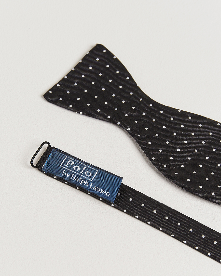 Herre | Polo Ralph Lauren Silk Self Tie Dot Bow Tie Black/White | Polo Ralph Lauren | Silk Self Tie Dot Bow Tie Black/White