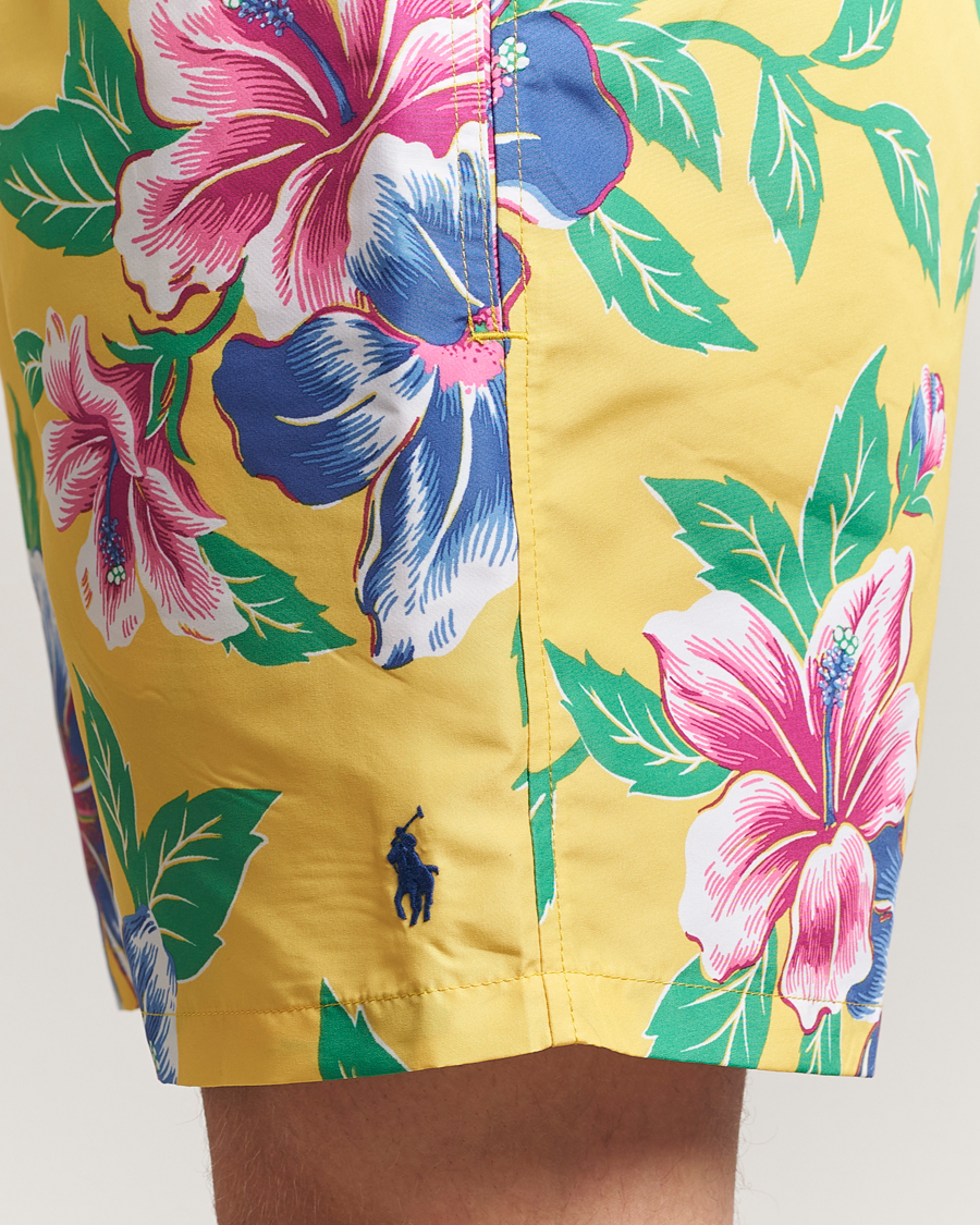 Herre | Badebukser | Polo Ralph Lauren | Traveler Recycled Swimshorts Iconic Hibiscus Yellow