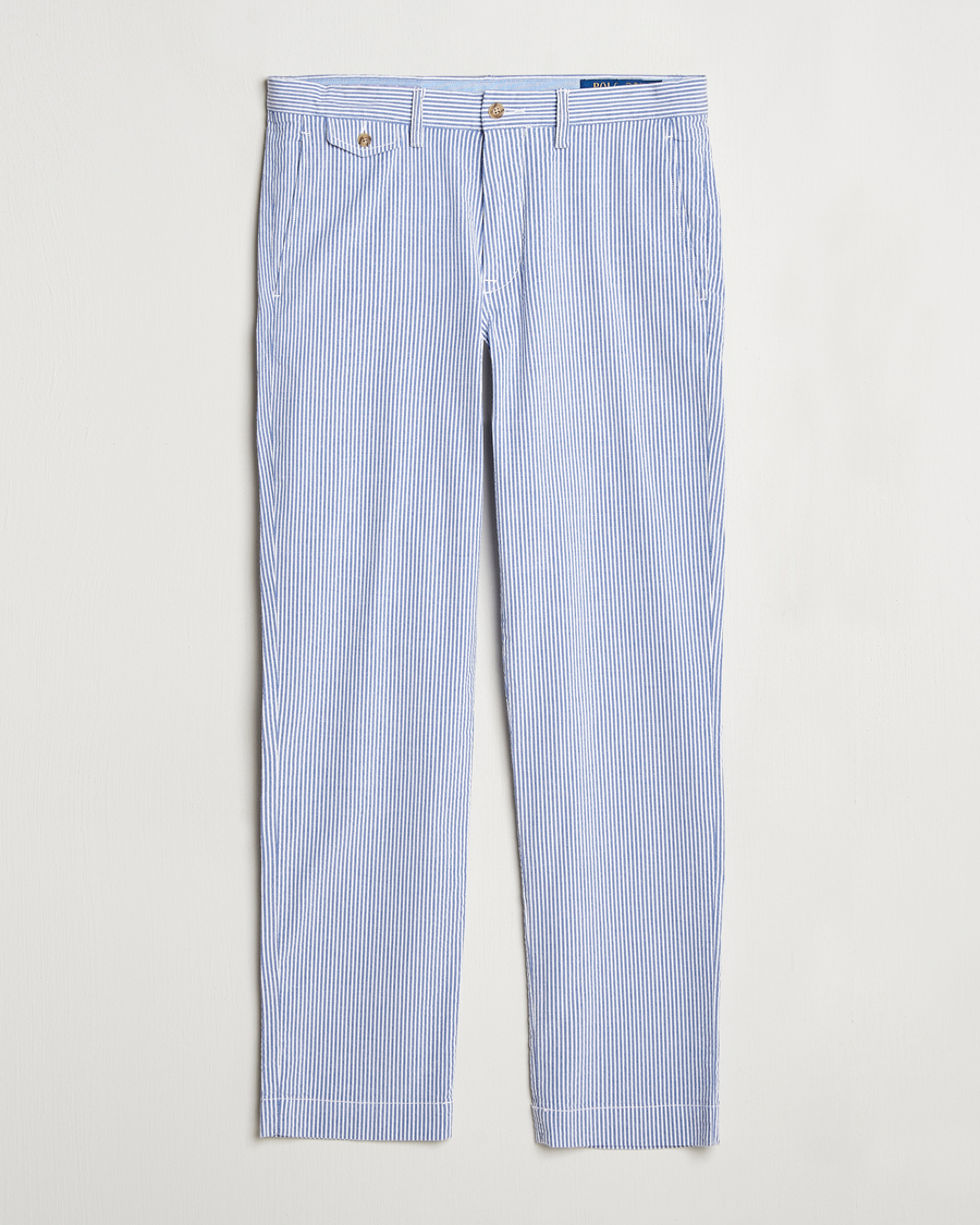 Herre | Chinos | Polo Ralph Lauren | Bedford Seersucker Pants Blue/White