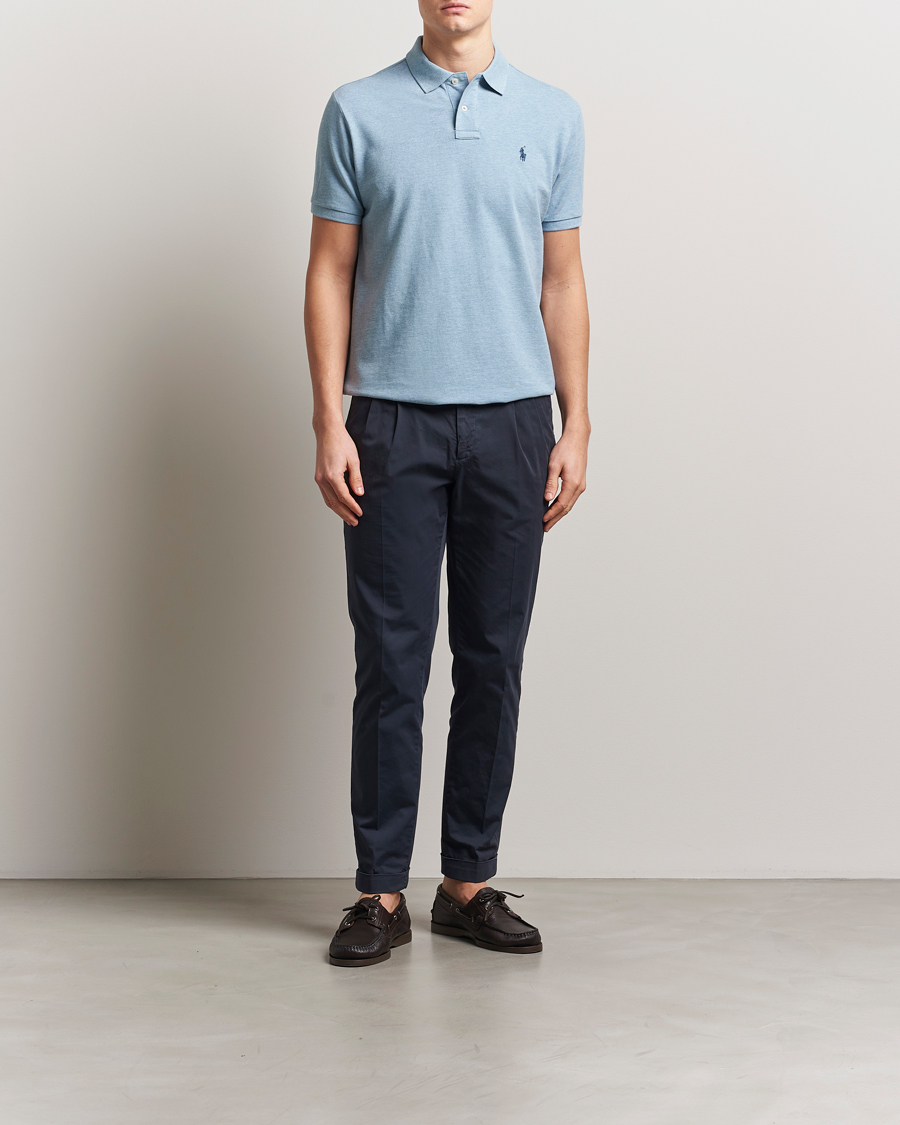 Herre | Polotrøjer | Polo Ralph Lauren | Custom Slim Fit Polo Modern Blue Heather
