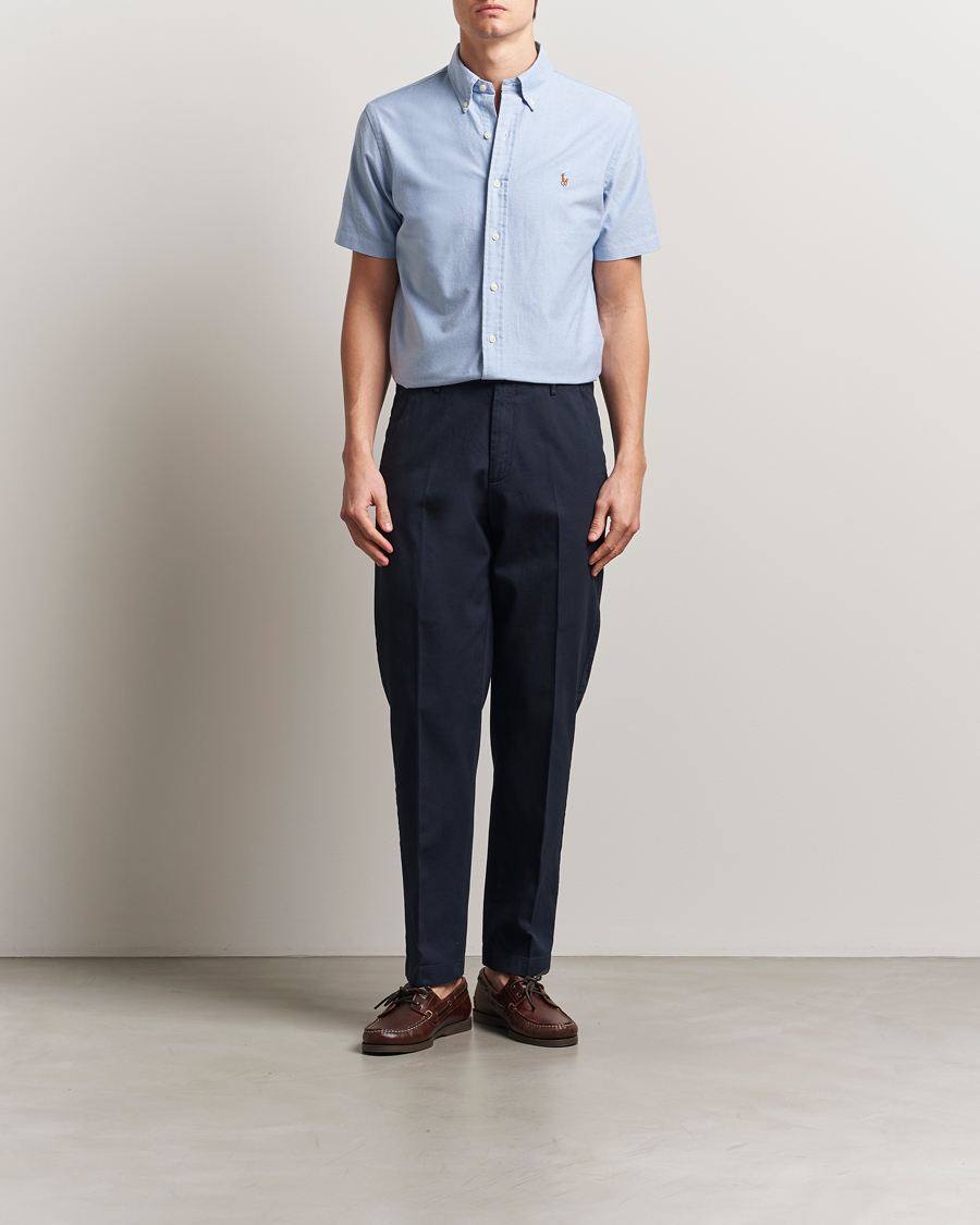 Herre | Skjorter | Polo Ralph Lauren | Short Sleeve Oxford Shirt Blue