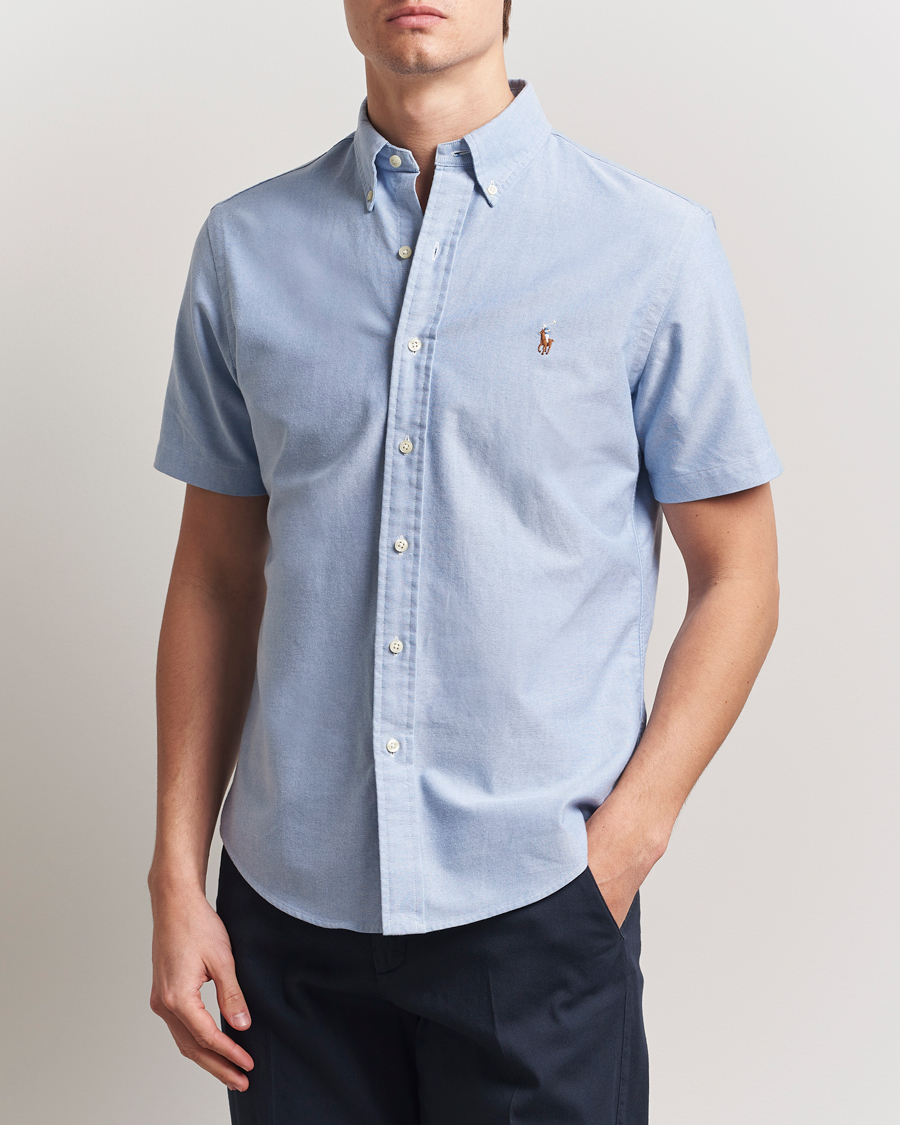 Herre | Skjorter | Polo Ralph Lauren | Short Sleeve Oxford Shirt Blue