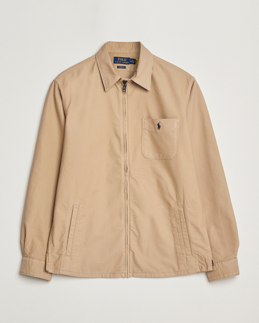 Herre | Skjorter | Polo Ralph Lauren | Full Zip Overshirt Surrey Tan