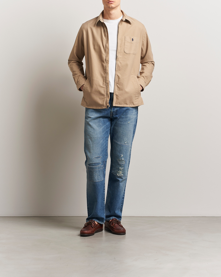 Herre | Skjorter | Polo Ralph Lauren | Full Zip Overshirt Surrey Tan
