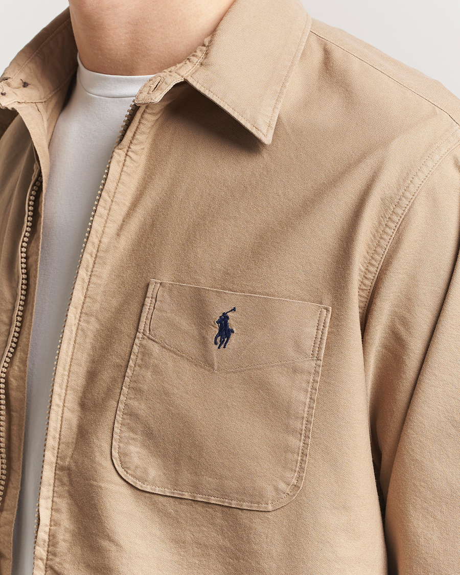 Herre | Skjorter | Polo Ralph Lauren | Full Zip Overshirt Surrey Tan